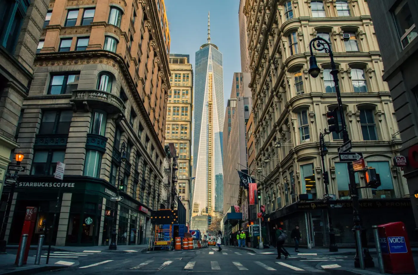 Tall buildings and pedestrian