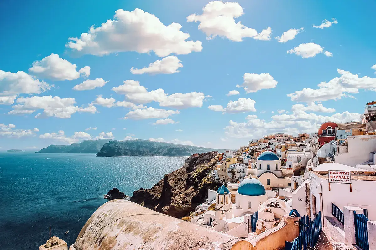 Greece houses and big lake Greece houses and big lake