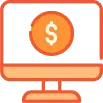 An icon of pc with dollar sign